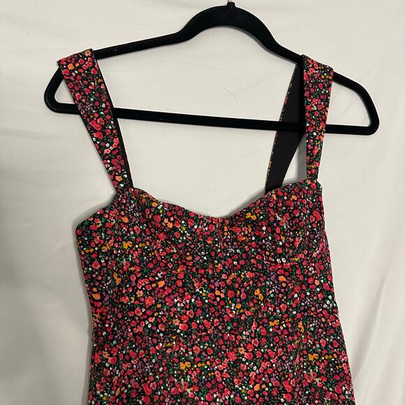 NWT Anthropologie Hutch Floral Sweetheart Midi Dress Burgundy Size XSP - Picture 3 of 9